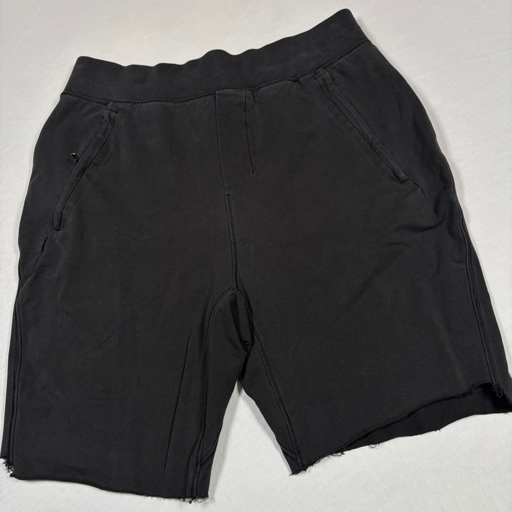 Lululemon Men's Size L Black City Sweat Jogger Pants CUT INTO SHORTS Custom DIY